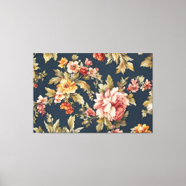 Lienzo Hermoso patrón floral italiano