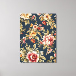Lienzo Hermoso patrón floral italiano