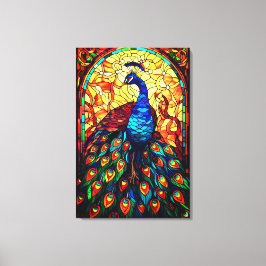 Lienzo Hermoso Peacock Vidrio Manchado