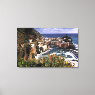 Lienzo Hermoso pueblo de Vernazza en las Cinque
