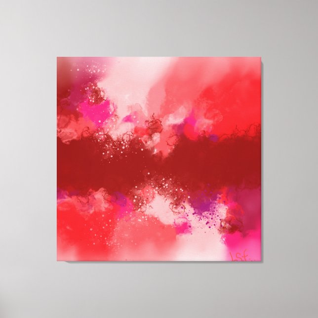 Lienzo Hermoso Red Abstract Conteporario Moderno (Anverso)