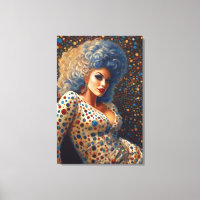 Hermoso retrato de drag queen bombshell platino