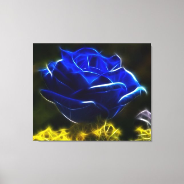Lienzo Hermoso Rosa azul (Anverso)