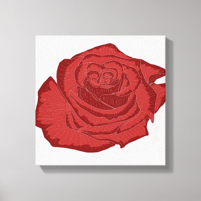 Lienzo Hermoso Rosa de diseño de flores Nº 1 (Anverso)