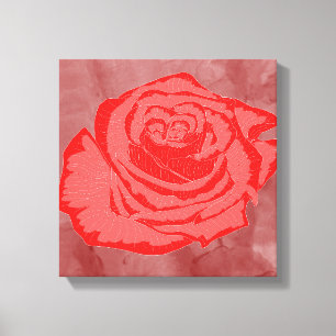 Lienzo Hermoso Rosa de diseño de flores No. 2