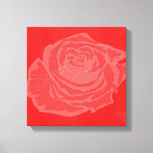 Lienzo Hermoso Rosa de diseño de flores No. 4