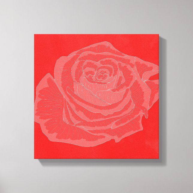 Lienzo Hermoso Rosa de diseño de flores No. 4 (Anverso)