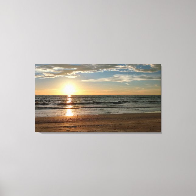 Lienzo Hermoso Sunset Beach Personalizado Size (Anverso)