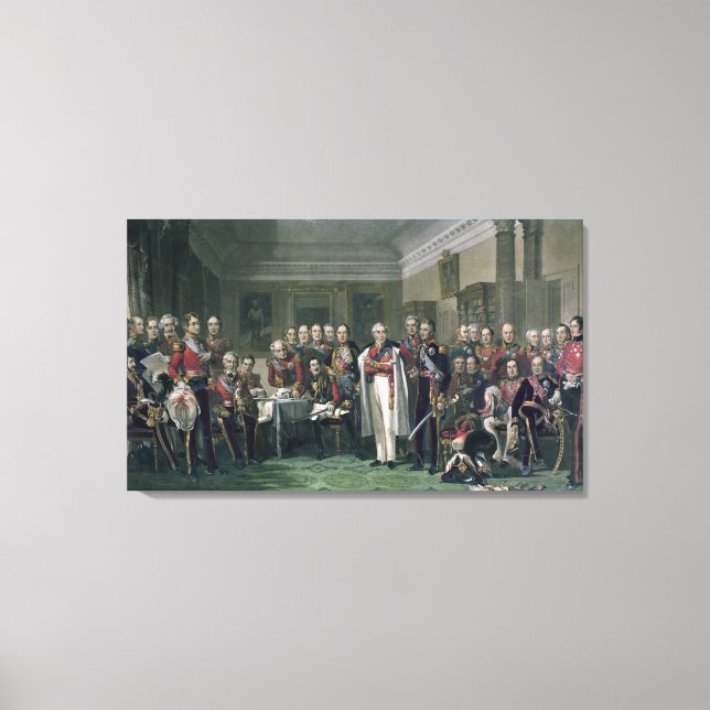 Lienzo Héroes peninsulares en el United Services Club (Anverso)