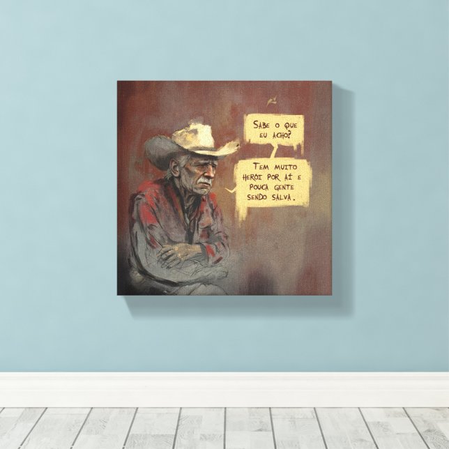 Lienzo Heróis (Insitu (piso de madera))