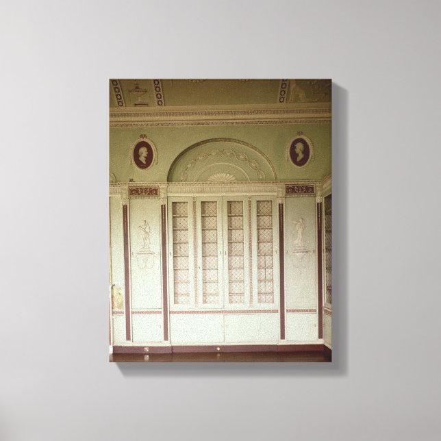 Lienzo Heveningham Hall, Suffolk: biblioteca, 1778-80 (Anverso)