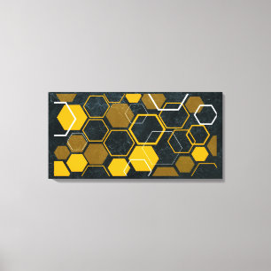 Lienzo HexaFlux: Futurista Flujo Hexagonal
