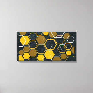 Lienzo HexaFlux: Futurista Flujo Hexagonal