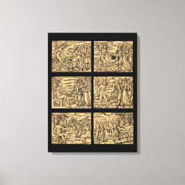 Lienzo Hexaptych de las brujas después de Guazzo 18x24