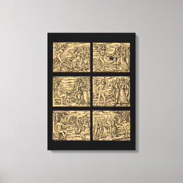 Lienzo Hexaptych de las brujas después de Guazzo 18x24