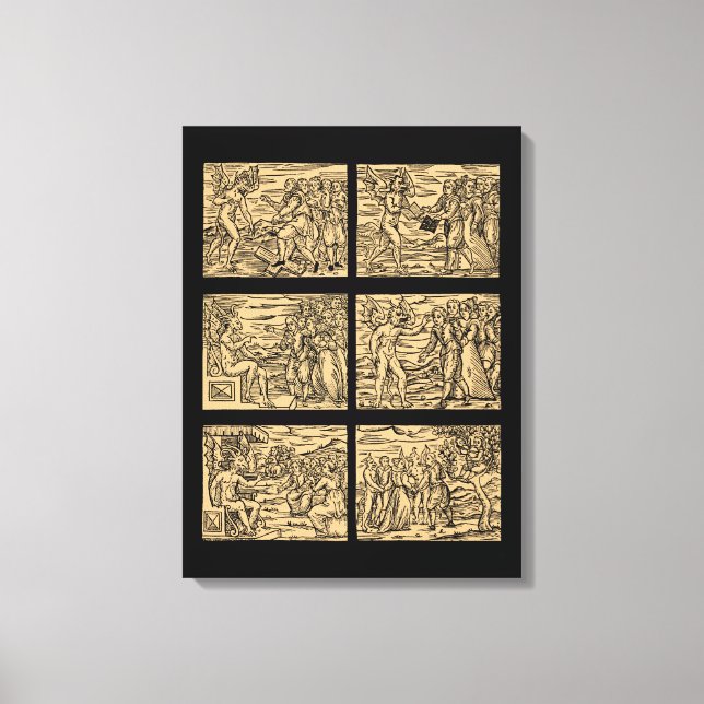 Lienzo Hexaptych de las brujas después de Guazzo 18x24 (Anverso)