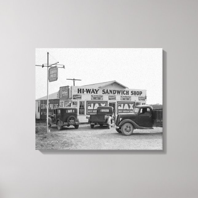 Lienzo Hi-Way Sandwich Shop, 1939 (Anverso)