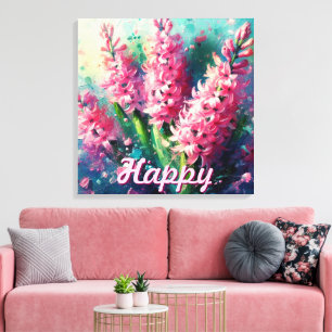 Lienzo Hiacintos rosas Hyacintos Floral personalizada