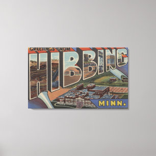 Lienzo Hibbing, Minnesota - Escenas de letras grandes