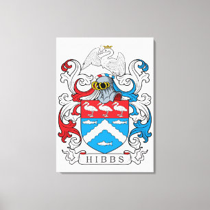 Lienzo Hibbs Family Crest