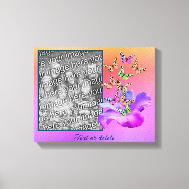 Lienzo Hibiscus Y Butterfly crean su propia foto (Anverso)