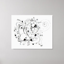 Lienzo Hidden in the garden. - Ink drawing