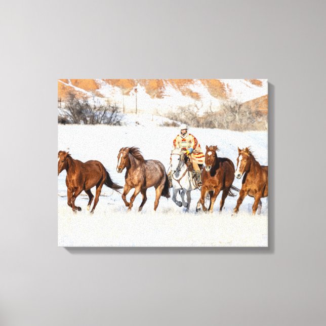 Lienzo Hideout Horse Ranch, Wrangler y Horses (Anverso)