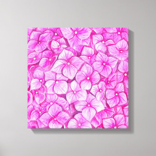 Lienzo Hidrangea acuarela (Anverso)