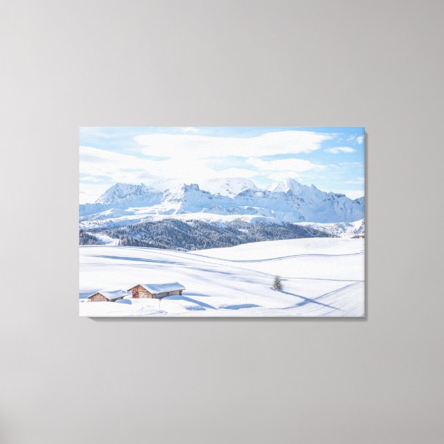 Lienzo Hielo y nieve | Alpes Europeos Snowscape, Italia (Anverso)