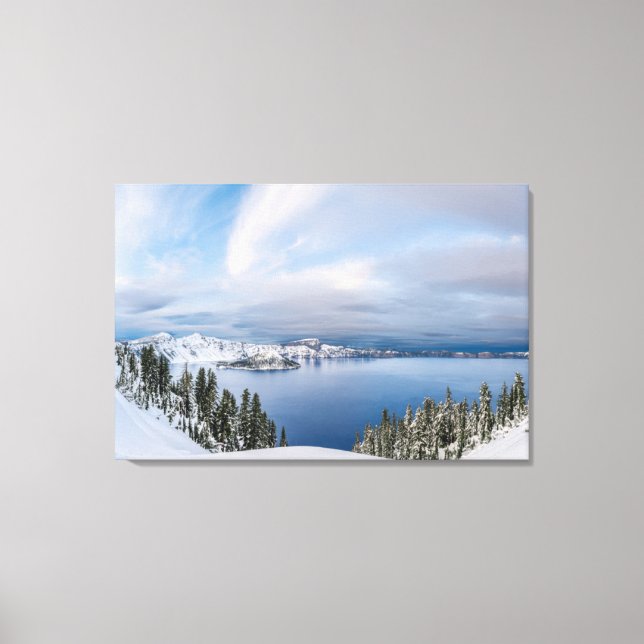 Lienzo Hielo y nieve | Crater Lake Oregon (Anverso)
