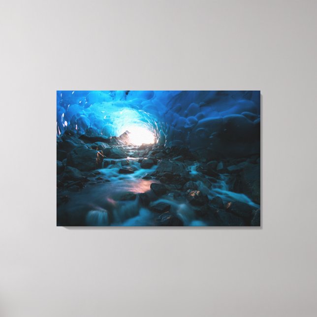 Lienzo Hielo y nieve | Glaciar Mendenhall, Juneau, Alaska (Anverso)