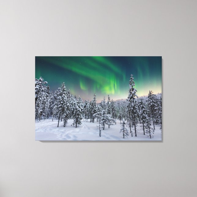 Lienzo Hielo y nieve | Paisaje invernal, Finlandia (Anverso)