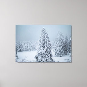 Lienzo Hielo y nieve   Woodland, Alpes suizos