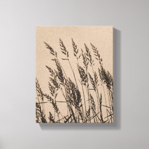 Lienzo Hierba salvaje en Sepia