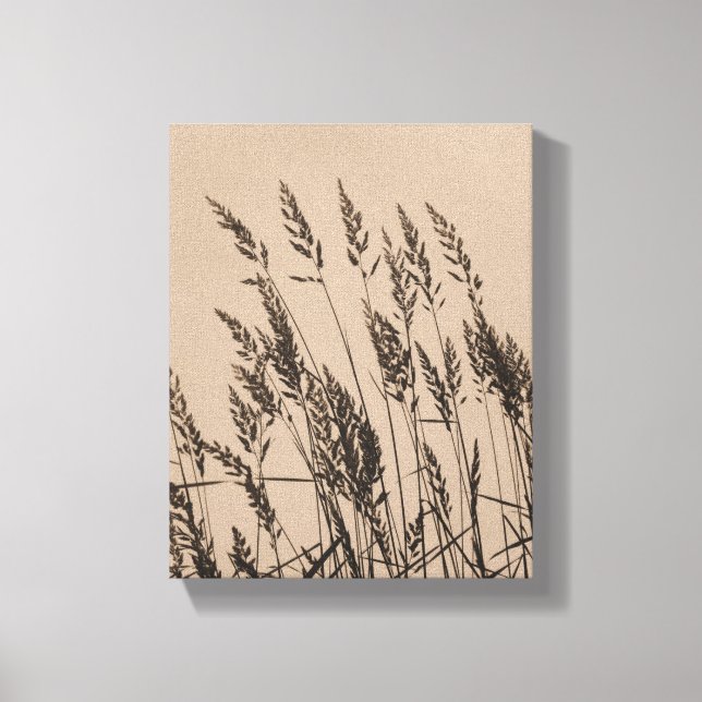 Lienzo Hierba salvaje en Sepia (Anverso)