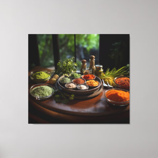 Lienzo hierbas, cocina, especias, esencia, cocina, chef, 