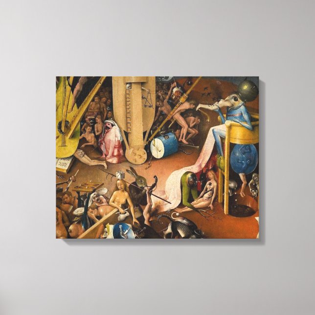 Lienzo Hieronymus Bosch-El Jardín del Infierno (Anverso)