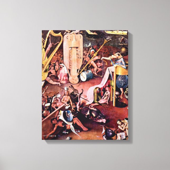 Lienzo Hieronymus Bosch - El Jardín del Infierno, detalle (Anverso)