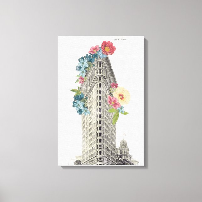 Lienzo Hierro plano floral | Nueva York, NY (Anverso)