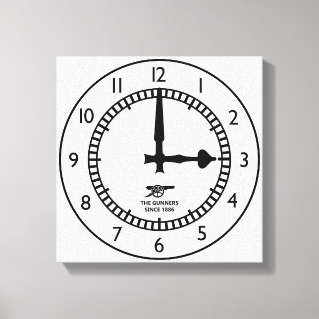 Lienzo Highbury Clock End 3pm inicio Gunners (Anverso)
