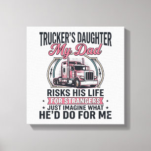 Lienzo Hija de camioneros Orgulloso padre camionero