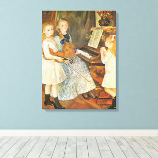 Lienzo Hijas de Catulle Mendes por Pierre Renoir