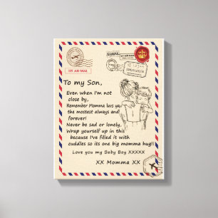 Lienzo Hijo amoroso  Carta A Mi Hija Te Ama Niño