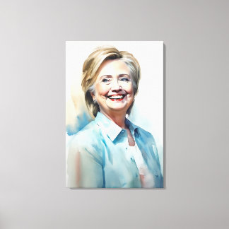 Lienzo Hillary Clinton FFFA [Bella Artes de figuras famos