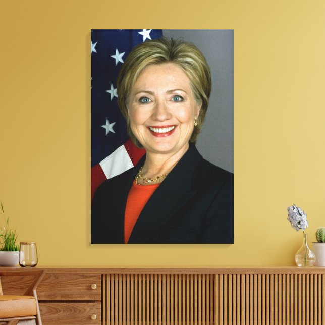 Lienzo Hillary Clinton Primera Dama y Secretaria de Estad (Insitu (Sala de estar))