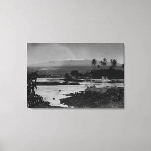 Lienzo Hilo, Hawaii - vista de la fotografía de la ciuda