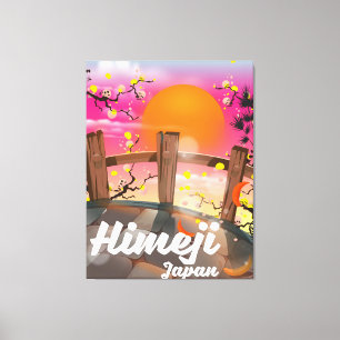 Lienzo Himeji Japón florece poster.