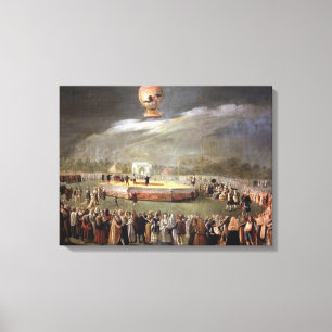 Lienzo Hinche la ascensión en los jardines de Aranjuez,