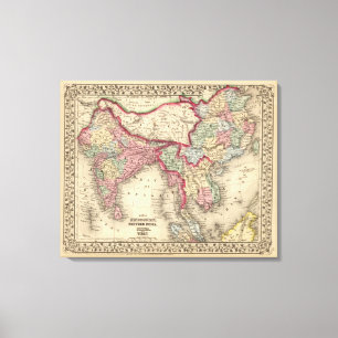 Lienzo Hindostán, más lejos India, China, Tíbet