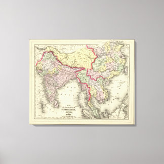 Lienzo Hindostán, más lejos India, China, Tíbet